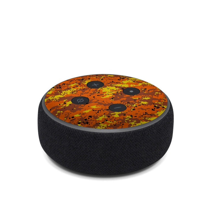 Digital Orange Camo - Amazon Echo Dot (3rd Gen) Skin