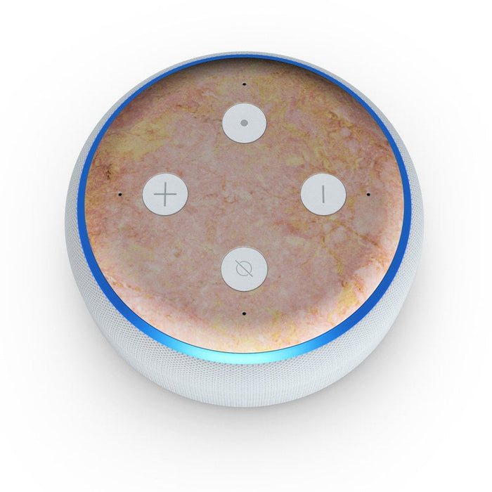 Rose Gold Marble - Amazon Echo Dot (3rd Gen) Skin - eZthings USA WE SORT ALL THE CRAZIEST GADGETS, GIZMOS, TOYS & TECHNOLOGY, SO YOU DON'T HAVE TO.