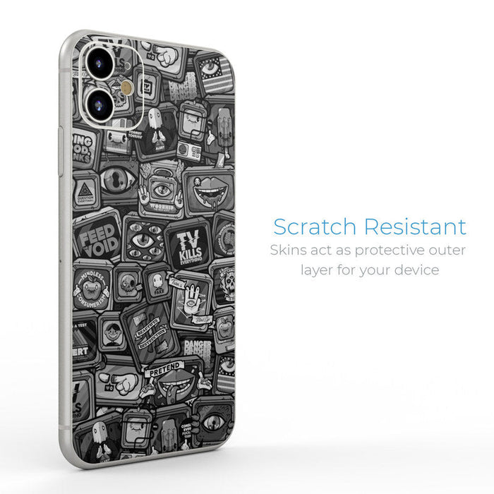 Distraction Tactic B&W - Apple iPhone 11 Skin
