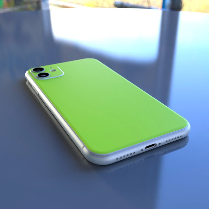 Solid State Lime - Apple iPhone 11 Skin - eZthings USA WE SORT ALL THE CRAZIEST GADGETS, GIZMOS, TOYS & TECHNOLOGY, SO YOU DON'T HAVE TO.