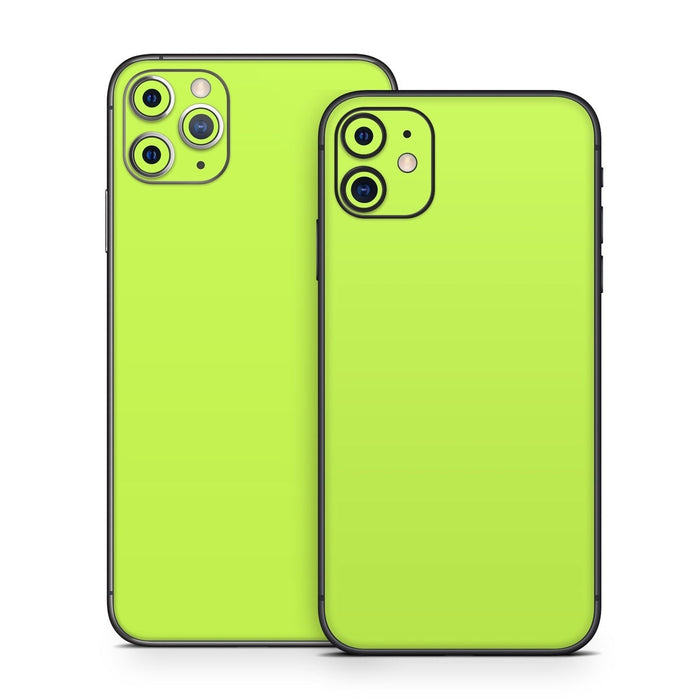 Solid State Lime - Apple iPhone 11 Skin - eZthings USA WE SORT ALL THE CRAZIEST GADGETS, GIZMOS, TOYS & TECHNOLOGY, SO YOU DON'T HAVE TO.