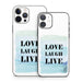 Love Laugh Live - Apple iPhone 12 Skin - eZthings USA WE SORT ALL THE CRAZIEST GADGETS, GIZMOS, TOYS & TECHNOLOGY, SO YOU DON'T HAVE TO.