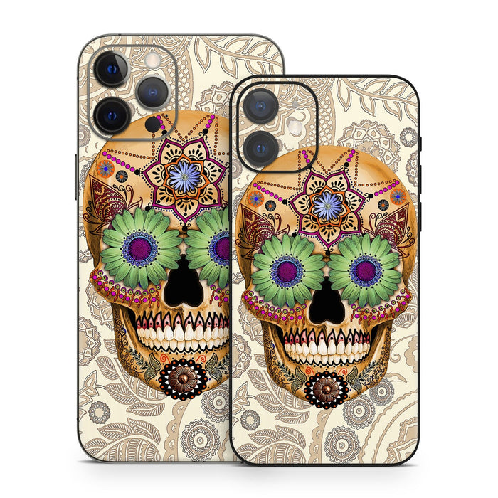 Sugar Skull Bone - Apple iPhone 12 Skin - eZthings USA WE SORT ALL THE CRAZIEST GADGETS, GIZMOS, TOYS & TECHNOLOGY, SO YOU DON'T HAVE TO.
