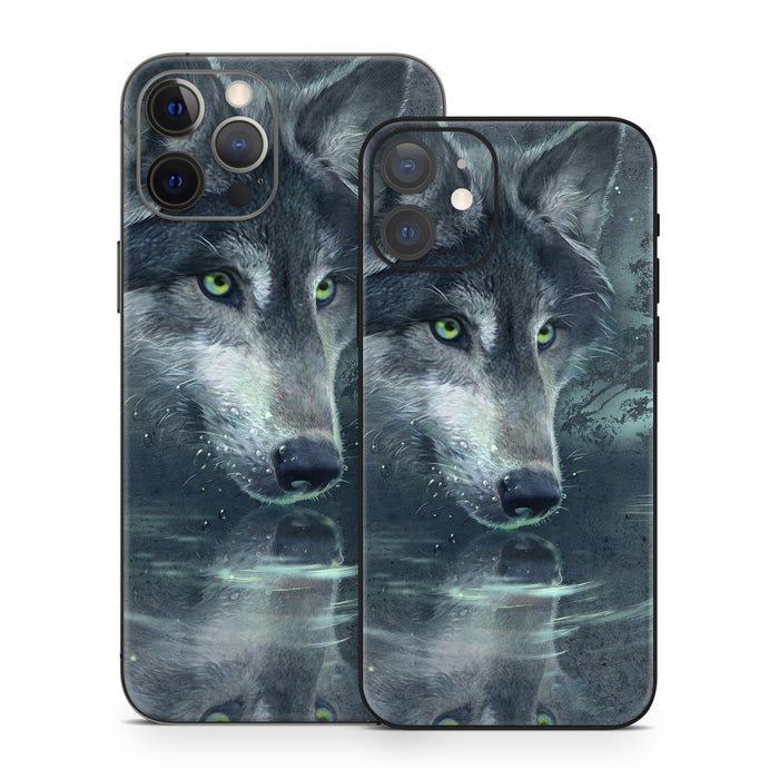 Wolf Reflection - Apple iPhone 12 Skin - eZthings USA WE SORT ALL THE CRAZIEST GADGETS, GIZMOS, TOYS & TECHNOLOGY, SO YOU DON'T HAVE TO.