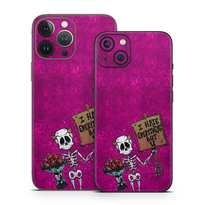 I Hate Everything But U - Apple iPhone 13 Skin - eZthings USA WE SORT ALL THE CRAZIEST GADGETS, GIZMOS, TOYS & TECHNOLOGY, SO YOU DON'T HAVE TO.