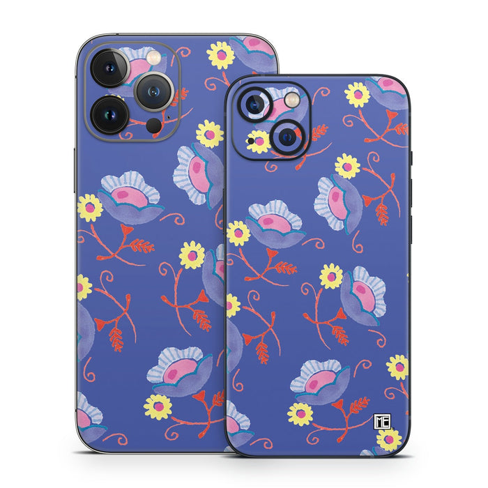 Purple Flowers - Apple iPhone 13 Skin - eZthings USA WE SORT ALL THE CRAZIEST GADGETS, GIZMOS, TOYS & TECHNOLOGY, SO YOU DON'T HAVE TO.
