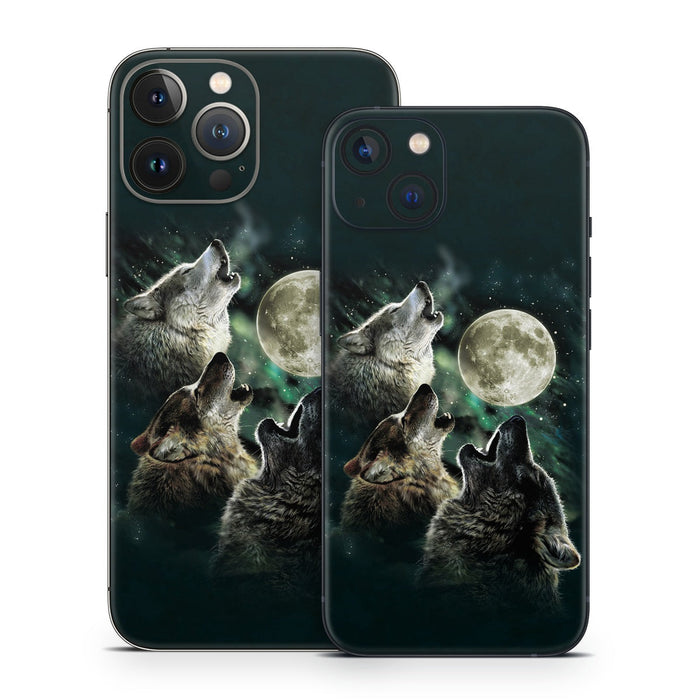 Three Wolf Moon - Apple iPhone 13 Skin - eZthings USA WE SORT ALL THE CRAZIEST GADGETS, GIZMOS, TOYS & TECHNOLOGY, SO YOU DON'T HAVE TO.