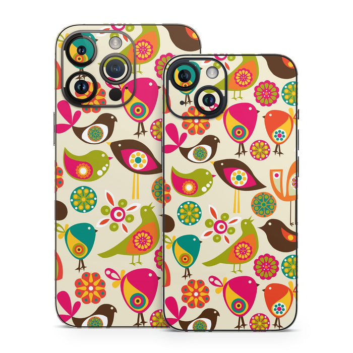 Bird Flowers - Apple iPhone 14 Skin