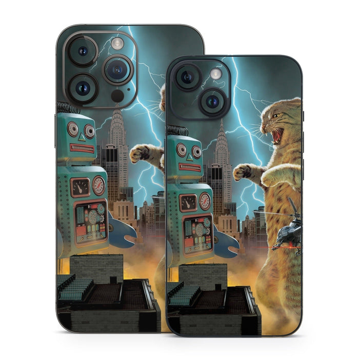Catzilla Vs Robot - Apple iPhone 14 Skin