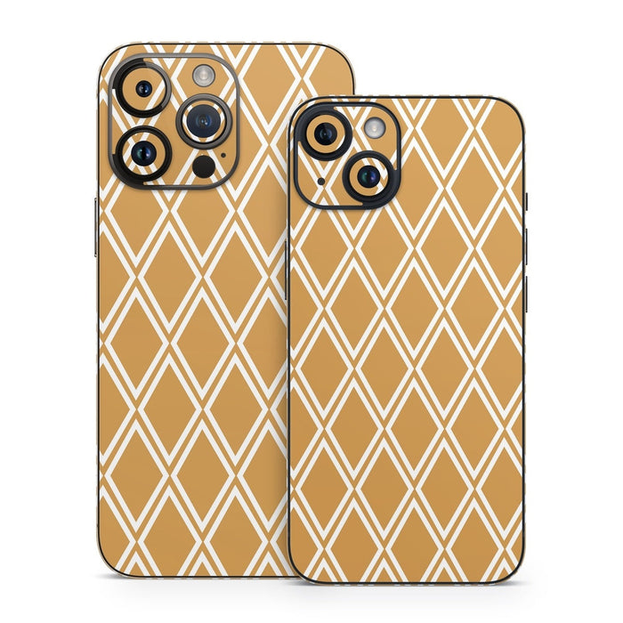 Orange Checks - Apple iPhone 14 Skin
