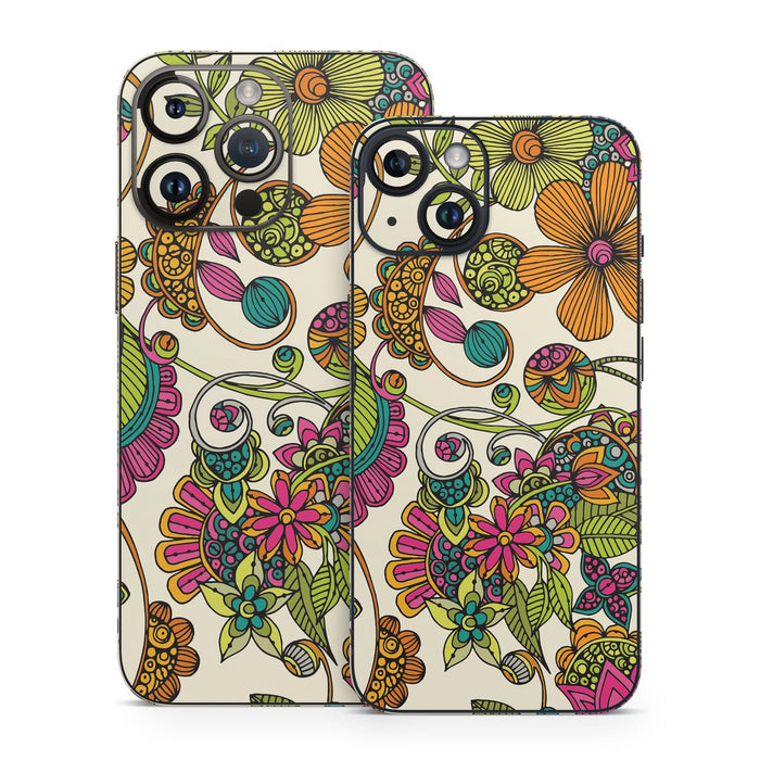 Maia Flowers - Apple iPhone 14 Skin - eZthings USA WE SORT ALL THE CRAZIEST GADGETS, GIZMOS, TOYS & TECHNOLOGY, SO YOU DON'T HAVE TO.