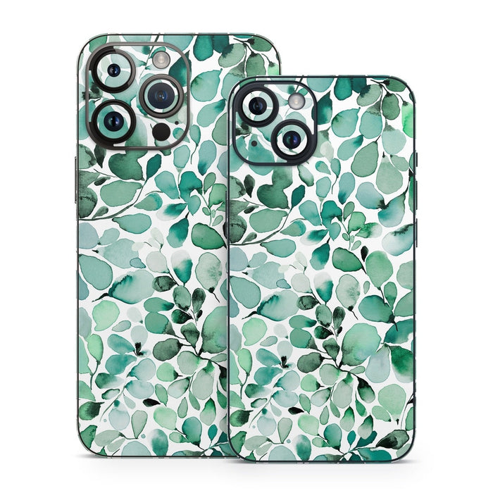 Watercolor Eucalyptus Leaves - Apple iPhone 14 Skin