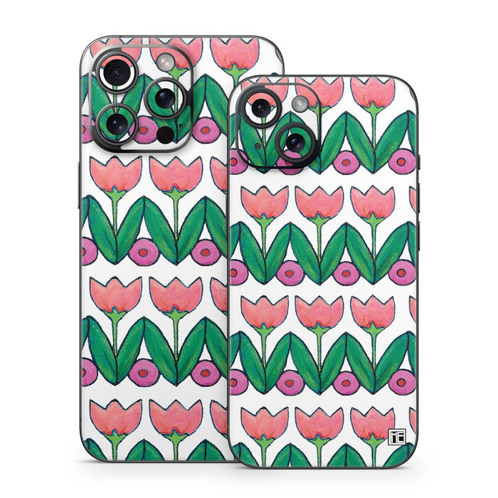 Deco Tulips - Apple iPhone 15 Skin - eZthings USA WE SORT ALL THE CRAZIEST GADGETS, GIZMOS, TOYS & TECHNOLOGY, SO YOU DON'T HAVE TO.