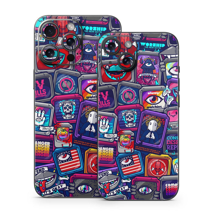 Distraction Tactic - Apple iPhone 15 Skin - eZthings USA WE SORT ALL THE CRAZIEST GADGETS, GIZMOS, TOYS & TECHNOLOGY, SO YOU DON'T HAVE TO.