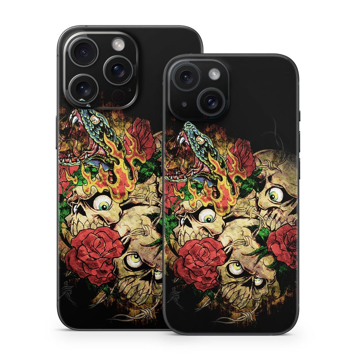 Gothic Tattoo - Apple iPhone 15 Skin - eZthings USA WE SORT ALL THE CRAZIEST GADGETS, GIZMOS, TOYS & TECHNOLOGY, SO YOU DON'T HAVE TO.