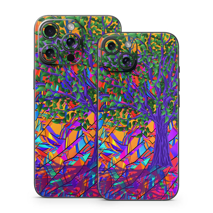 Stained Glass Tree - Apple iPhone 15 Skin