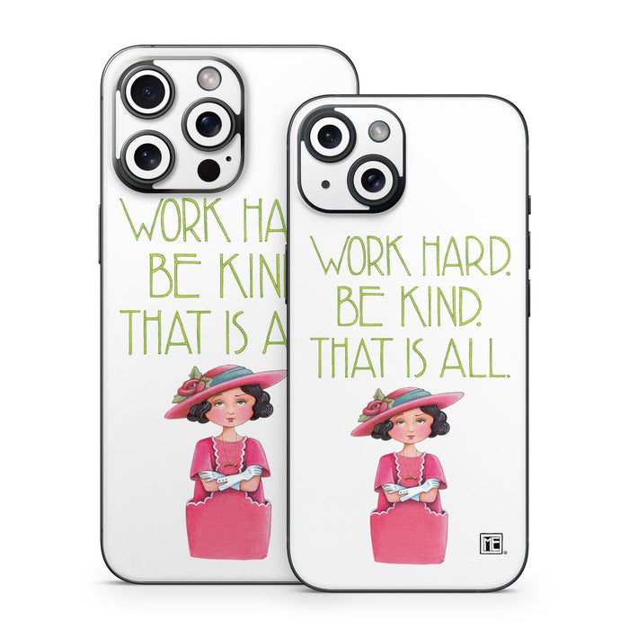Work Hard - Apple iPhone 15 Skin - eZthings USA WE SORT ALL THE CRAZIEST GADGETS, GIZMOS, TOYS & TECHNOLOGY, SO YOU DON'T HAVE TO.