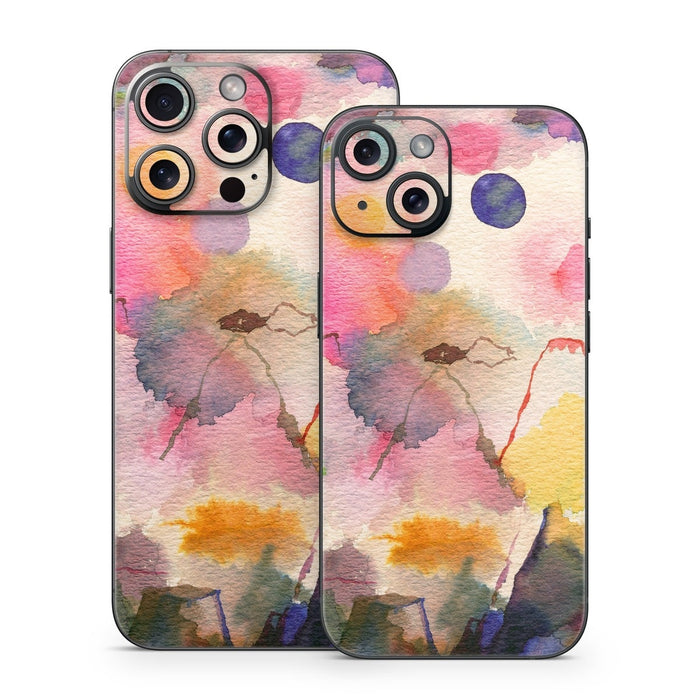 Watercolor Mountains - Apple iPhone 15 Skin