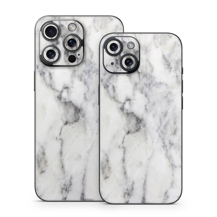 White Marble - Apple iPhone 15 Skin - eZthings USA WE SORT ALL THE CRAZIEST GADGETS, GIZMOS, TOYS & TECHNOLOGY, SO YOU DON'T HAVE TO.