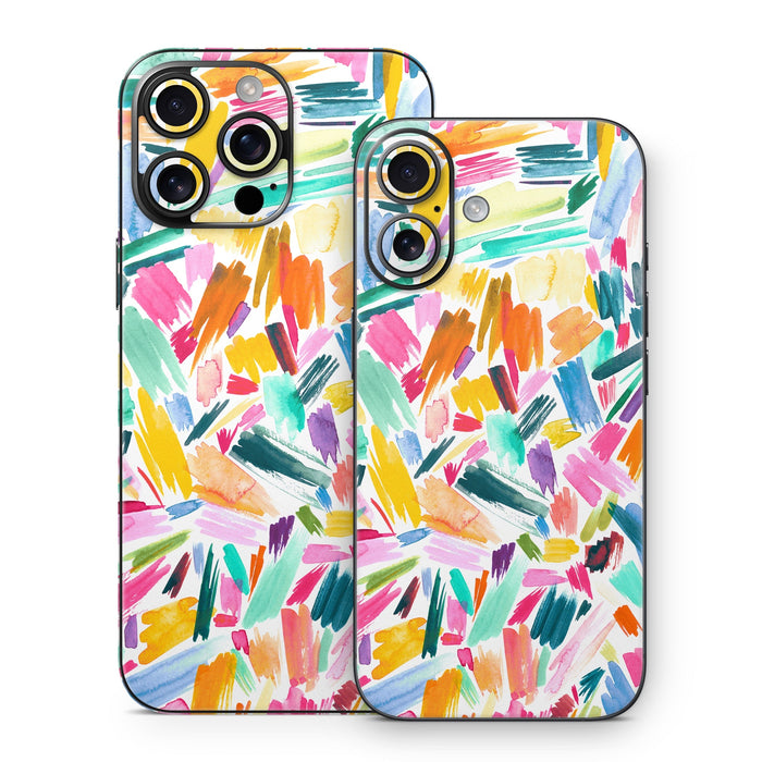 Watercolor Colorful Brushstrokes - Apple iPhone 16 Skin
