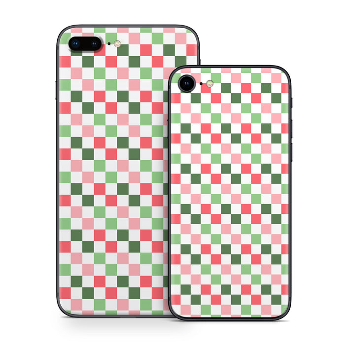 Christmas Checkers - Apple iPhone 8 Skin