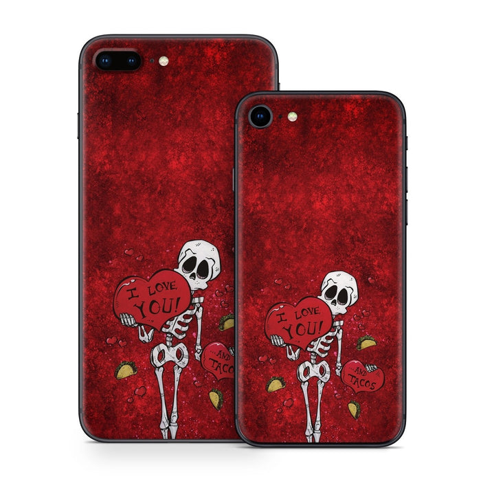 I Love You And Tacos - Apple iPhone 8 Skin - eZthings USA WE SORT ALL THE CRAZIEST GADGETS, GIZMOS, TOYS & TECHNOLOGY, SO YOU DON'T HAVE TO.