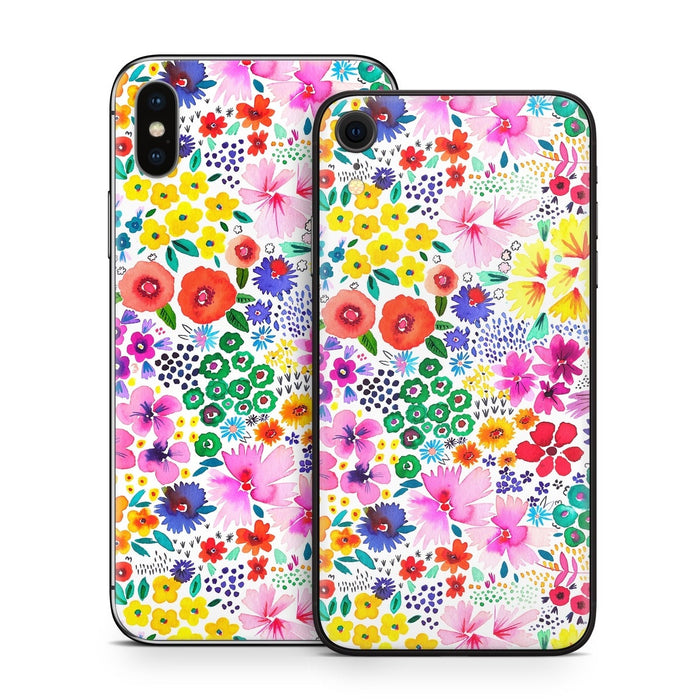 Artful Little Flowers - Apple iPhone X Skin - eZthings USA WE SORT ALL THE CRAZIEST GADGETS, GIZMOS, TOYS & TECHNOLOGY, SO YOU DON'T HAVE TO.