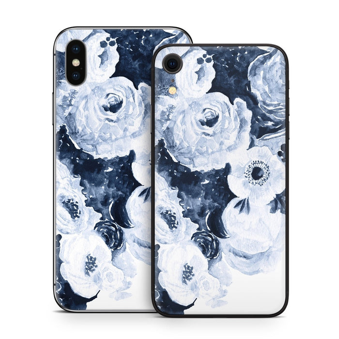 Blue Blooms - Apple iPhone X Skin