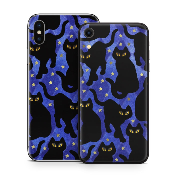 Cat Silhouettes - Apple iPhone X Skin - eZthings USA WE SORT ALL THE CRAZIEST GADGETS, GIZMOS, TOYS & TECHNOLOGY, SO YOU DON'T HAVE TO.