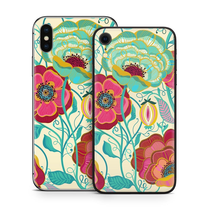 Golden Flowers - Apple iPhone X Skin - eZthings USA WE SORT ALL THE CRAZIEST GADGETS, GIZMOS, TOYS & TECHNOLOGY, SO YOU DON'T HAVE TO.