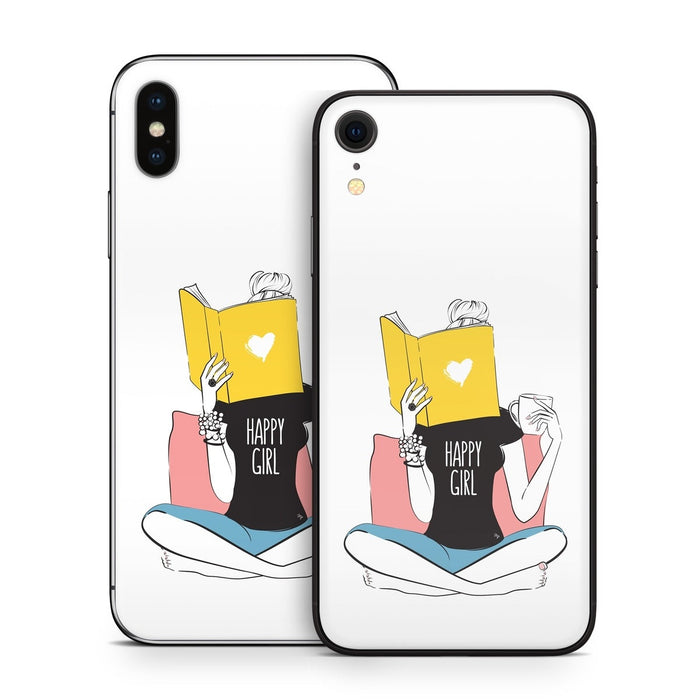 Happy Girl - Apple iPhone X Skin - eZthings USA WE SORT ALL THE CRAZIEST GADGETS, GIZMOS, TOYS & TECHNOLOGY, SO YOU DON'T HAVE TO.