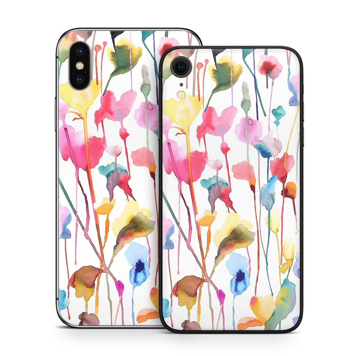 Watercolor Wild Flowers - Apple iPhone X Skin