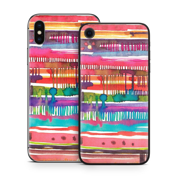 Watercolor Lines - Apple iPhone X Skin