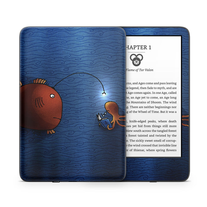 Angler Fish - Amazon Kindle Skin - eZthings USA WE SORT ALL THE CRAZIEST GADGETS, GIZMOS, TOYS & TECHNOLOGY, SO YOU DON'T HAVE TO.