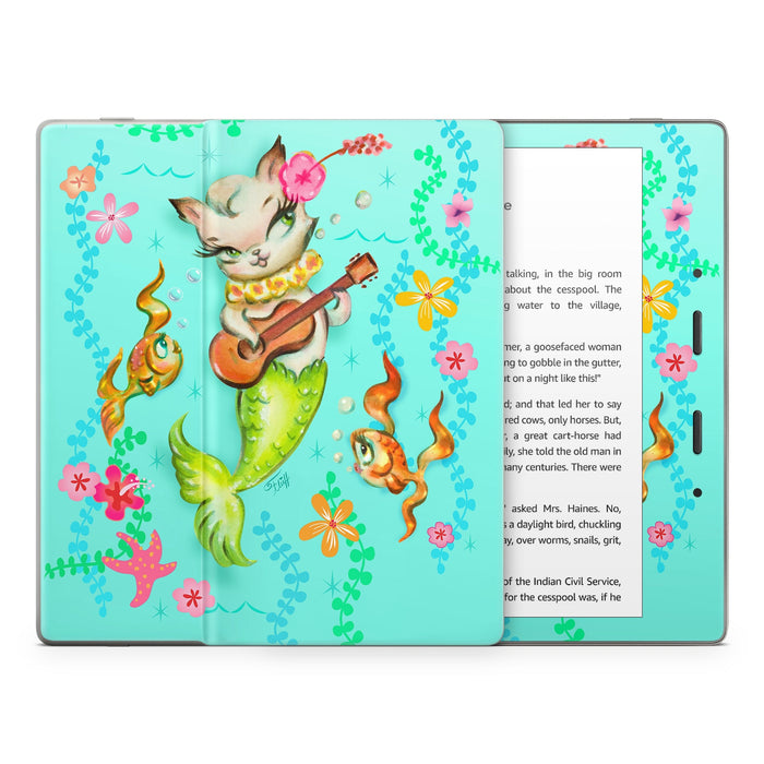 Merkitten with Ukelele - Amazon Kindle Skin