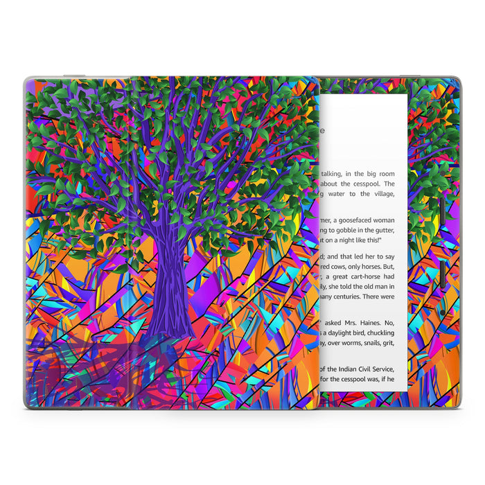 Stained Glass Tree - Amazon Kindle Skin
