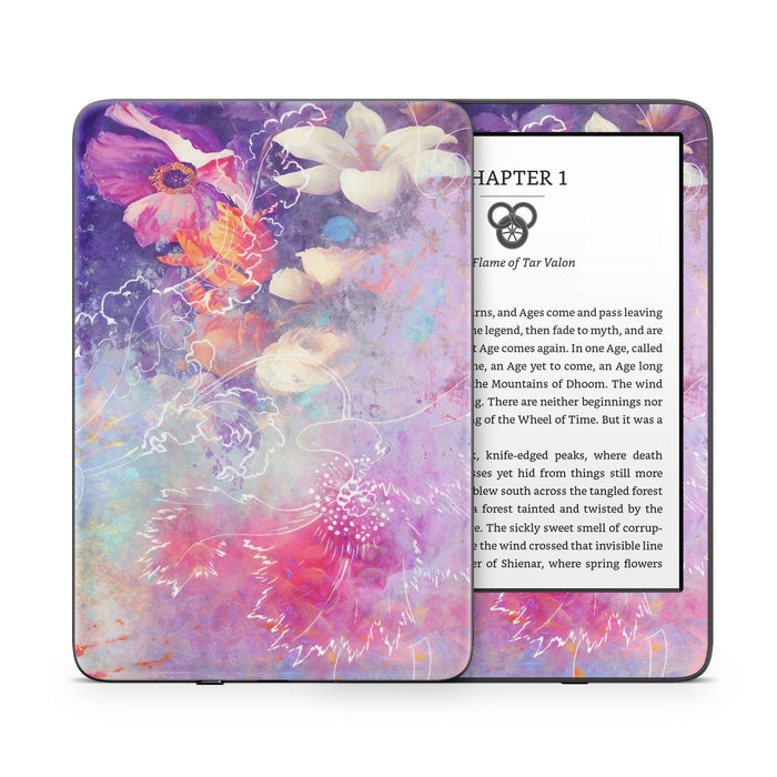Sketch Flowers Lily - Amazon Kindle Skin - eZthings USA WE SORT ALL THE CRAZIEST GADGETS, GIZMOS, TOYS & TECHNOLOGY, SO YOU DON'T HAVE TO.