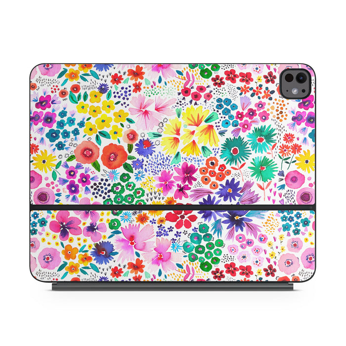 Artful Little Flowers - Apple Magic Keyboard for iPad Skin - eZthings USA WE SORT ALL THE CRAZIEST GADGETS, GIZMOS, TOYS & TECHNOLOGY, SO YOU DON'T HAVE TO.