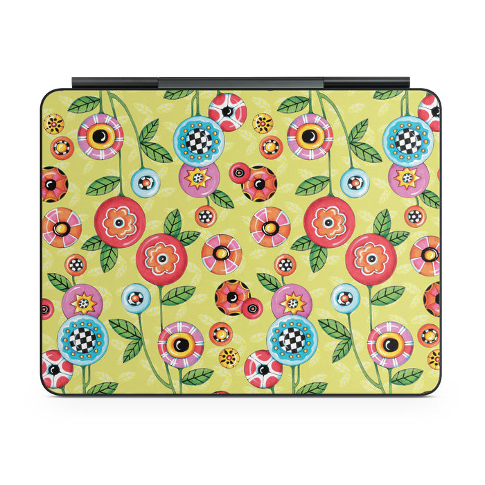 Button Flowers - Apple Magic Keyboard for iPad Skin