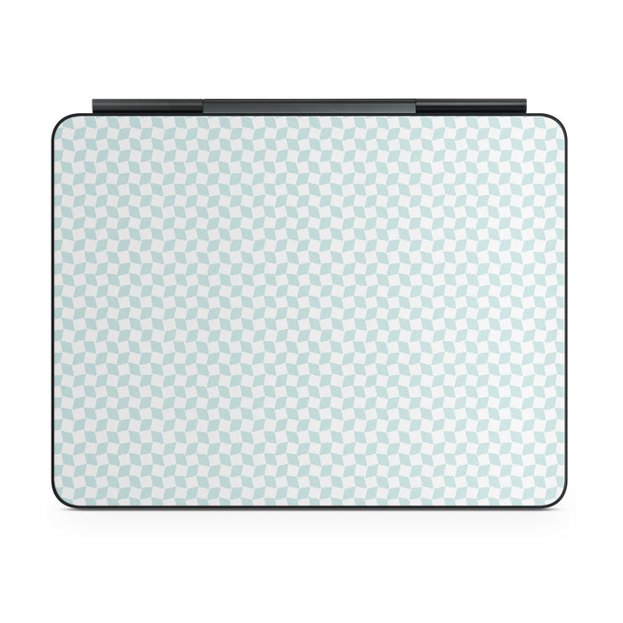 Checker Light Blue - Apple Magic Keyboard for iPad Skin