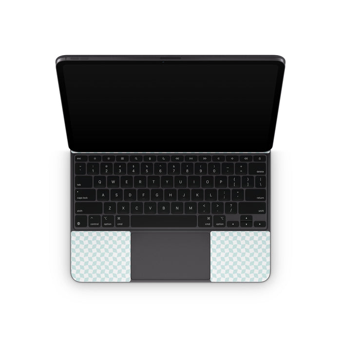 Checker Light Blue - Apple Magic Keyboard for iPad Skin