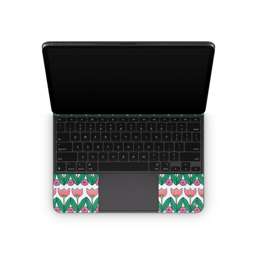 Deco Tulips - Apple Magic Keyboard for iPad Skin - eZthings USA WE SORT ALL THE CRAZIEST GADGETS, GIZMOS, TOYS & TECHNOLOGY, SO YOU DON'T HAVE TO.
