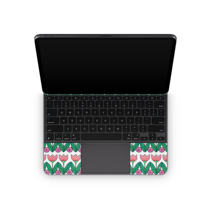 Deco Tulips - Apple Magic Keyboard for iPad Skin - eZthings USA WE SORT ALL THE CRAZIEST GADGETS, GIZMOS, TOYS & TECHNOLOGY, SO YOU DON'T HAVE TO.