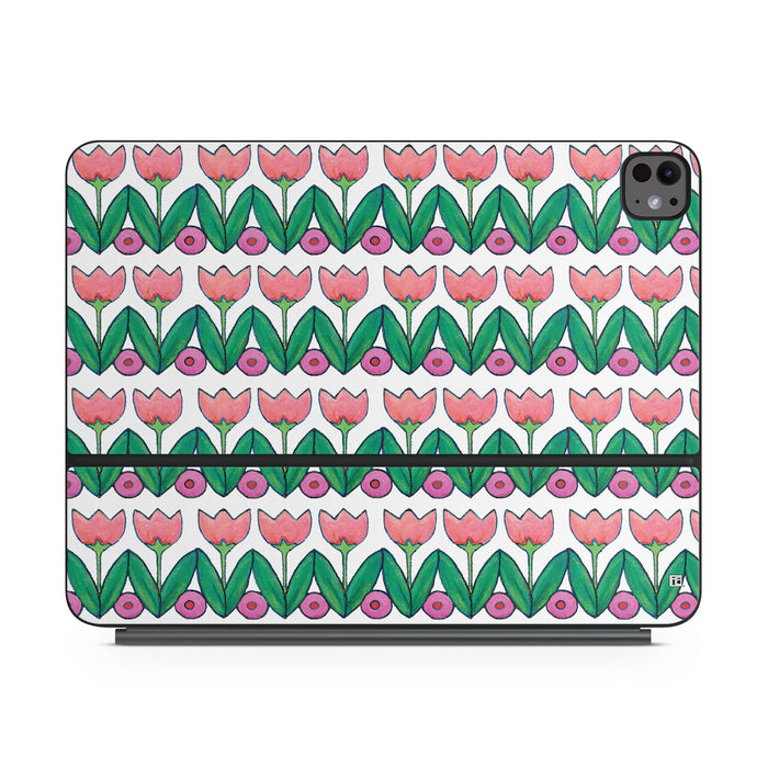 Deco Tulips - Apple Magic Keyboard for iPad Skin - eZthings USA WE SORT ALL THE CRAZIEST GADGETS, GIZMOS, TOYS & TECHNOLOGY, SO YOU DON'T HAVE TO.