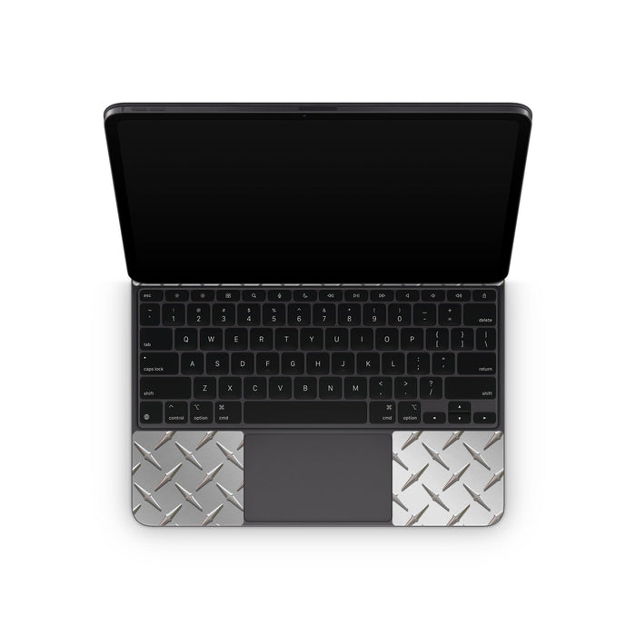 Diamond Plate - Apple Magic Keyboard for iPad Skin - eZthings USA WE SORT ALL THE CRAZIEST GADGETS, GIZMOS, TOYS & TECHNOLOGY, SO YOU DON'T HAVE TO.