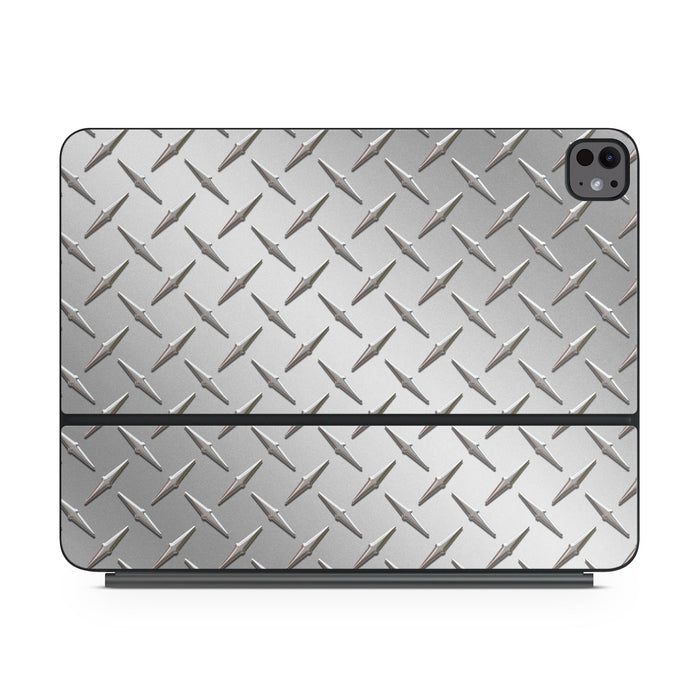 Diamond Plate - Apple Magic Keyboard for iPad Skin - eZthings USA WE SORT ALL THE CRAZIEST GADGETS, GIZMOS, TOYS & TECHNOLOGY, SO YOU DON'T HAVE TO.
