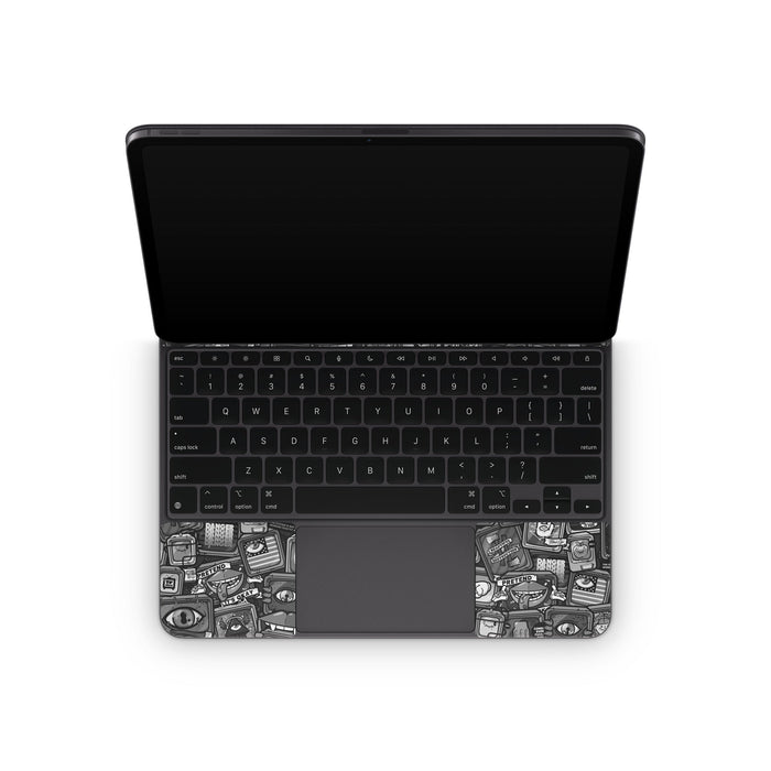 Distraction Tactic B&W - Apple Magic Keyboard for iPad Skin