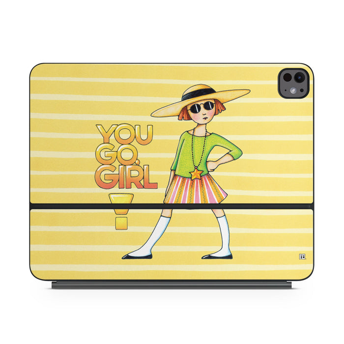 You Go Girl - Apple Magic Keyboard for iPad Skin - eZthings USA WE SORT ALL THE CRAZIEST GADGETS, GIZMOS, TOYS & TECHNOLOGY, SO YOU DON'T HAVE TO.