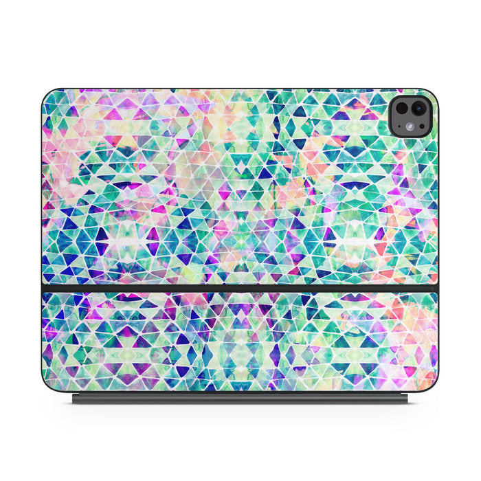 Pastel Triangle - Apple Magic Keyboard for iPad Skin - eZthings USA WE SORT ALL THE CRAZIEST GADGETS, GIZMOS, TOYS & TECHNOLOGY, SO YOU DON'T HAVE TO.