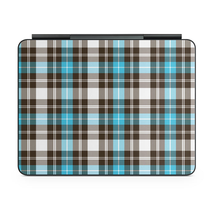 Turquoise Plaid - Apple Magic Keyboard for iPad Skin